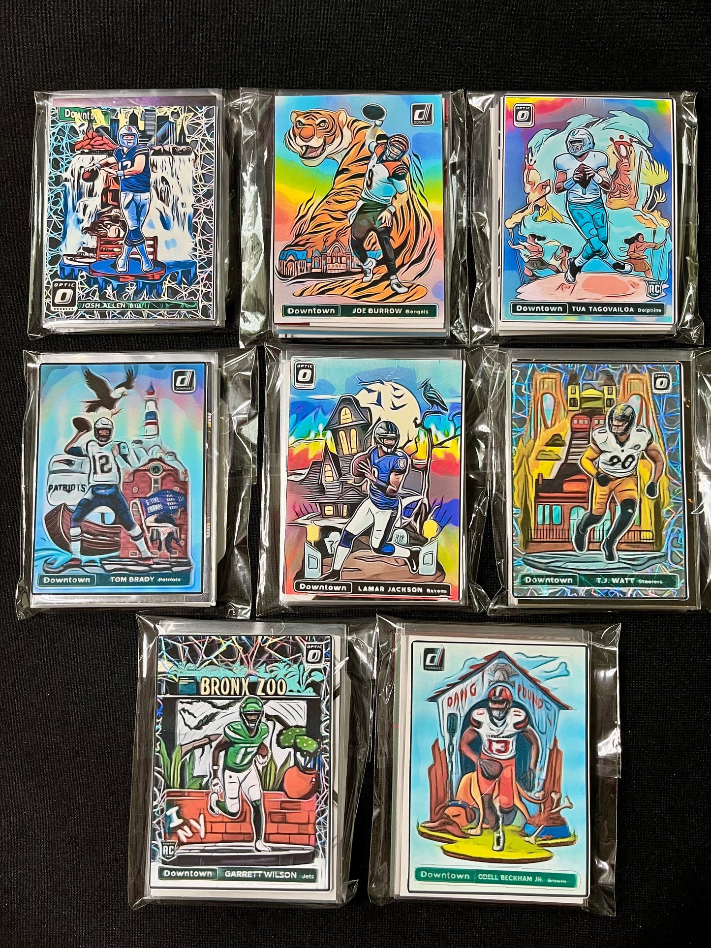 10-Card Panini Pack Custom Collectors NFL Football Team Repack - 2 Inserts & 3 RCs of your team in Every Pack! - Great team starter pack for kids!