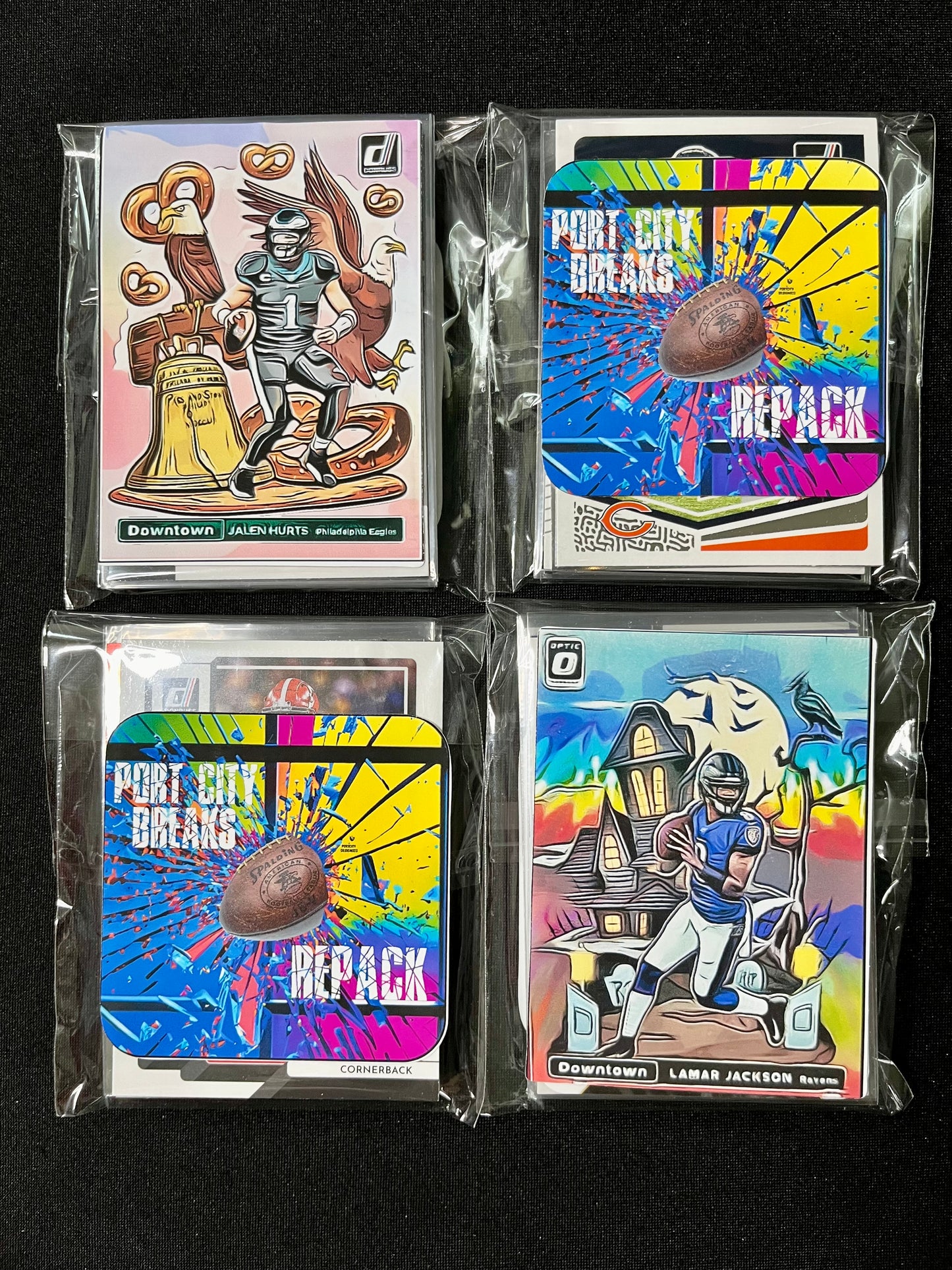 10-Card Panini Pack Custom Collectors NFL Football Team Repack - 2 Inserts & 3 RCs of your team in Every Pack! - Great team starter pack for kids!