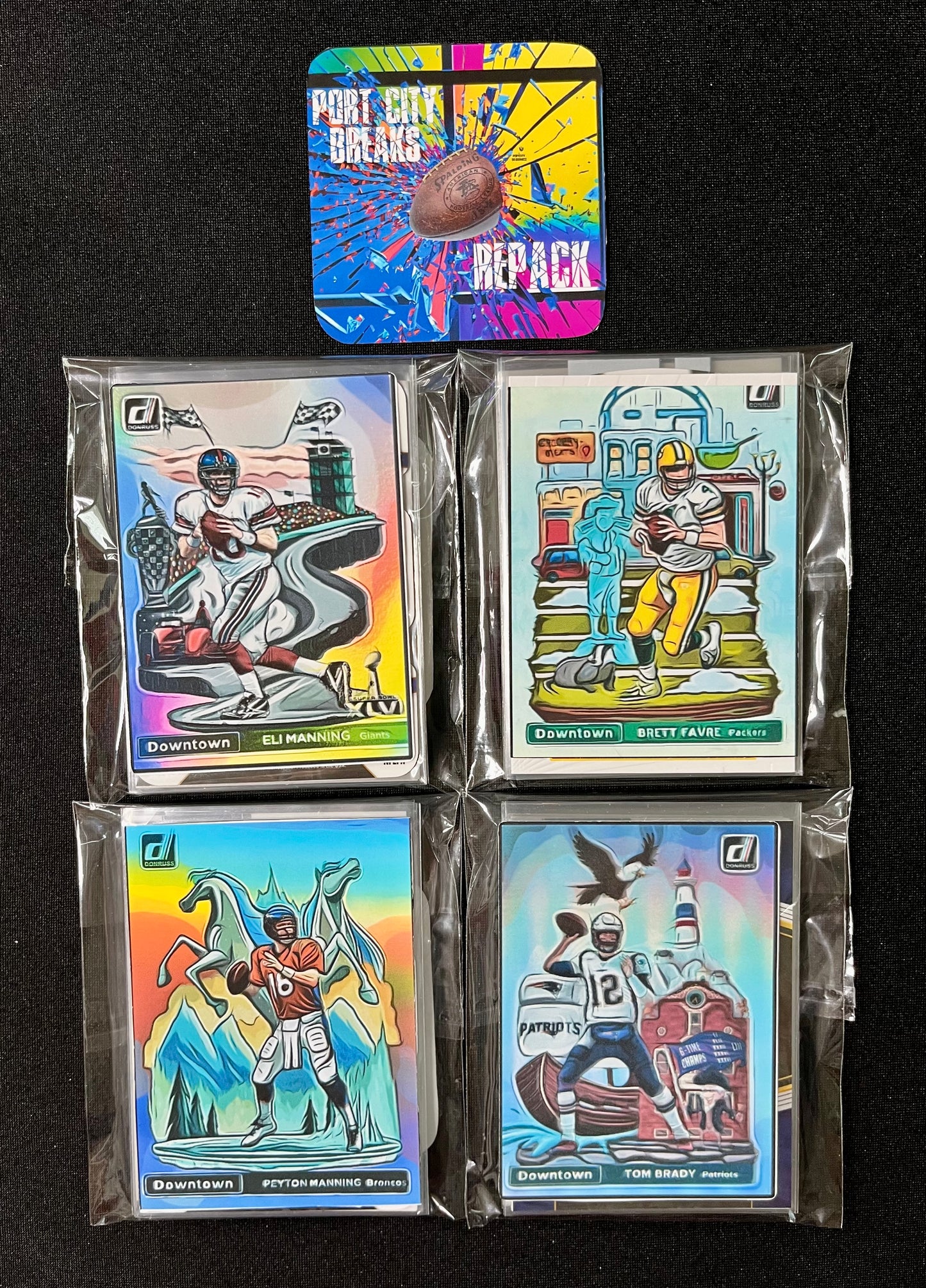 10-Card Panini Pack Custom Collectors NFL Football Team Repack - 2 Inserts & 3 RCs of your team in Every Pack! - Great team starter pack for kids!