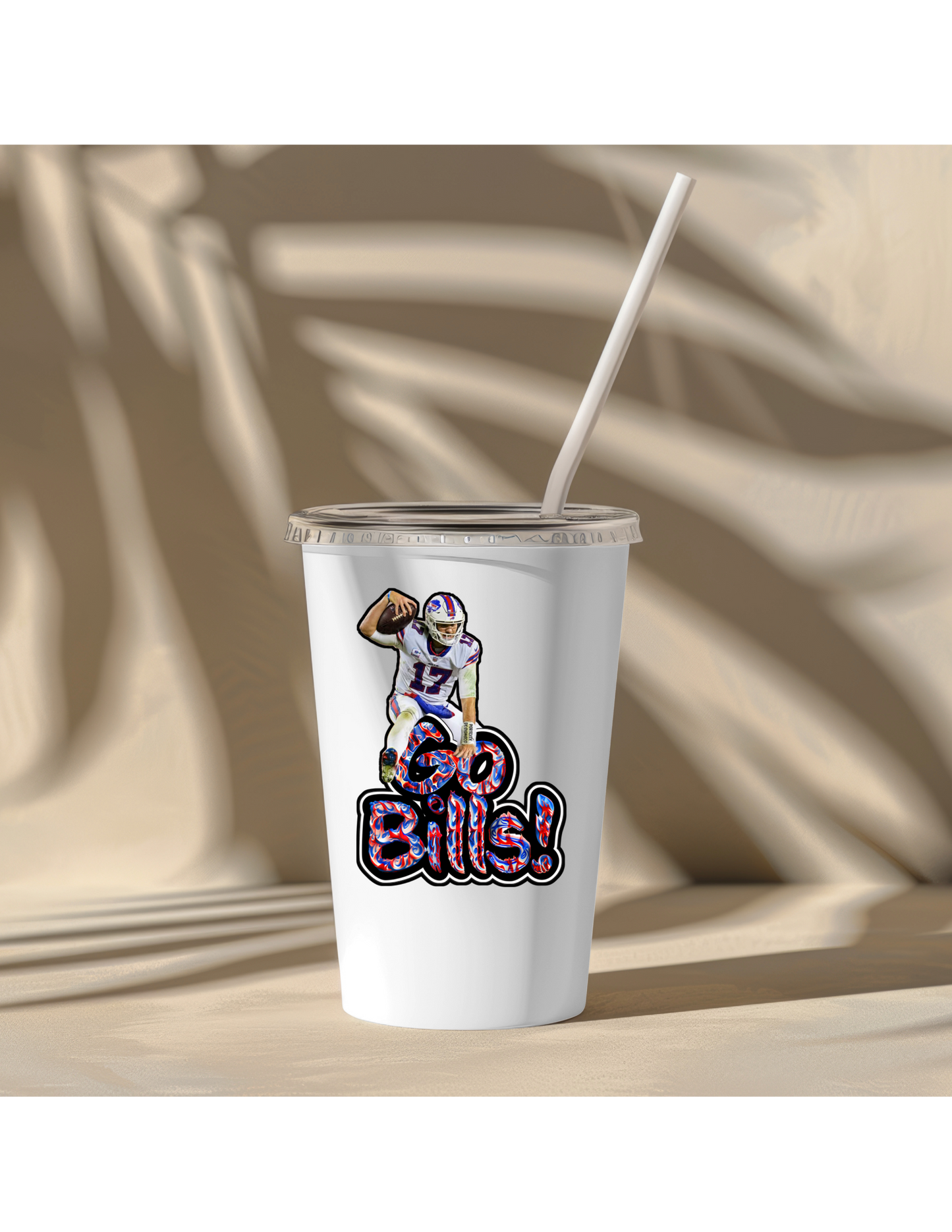 Buffalo Bills Sticker - Josh Allen Hurdling Go Bills! Custom Bills Mafia Vinyl Decal - Bills Fan Gift, Water-Bottle, Cup, Cooler Decal