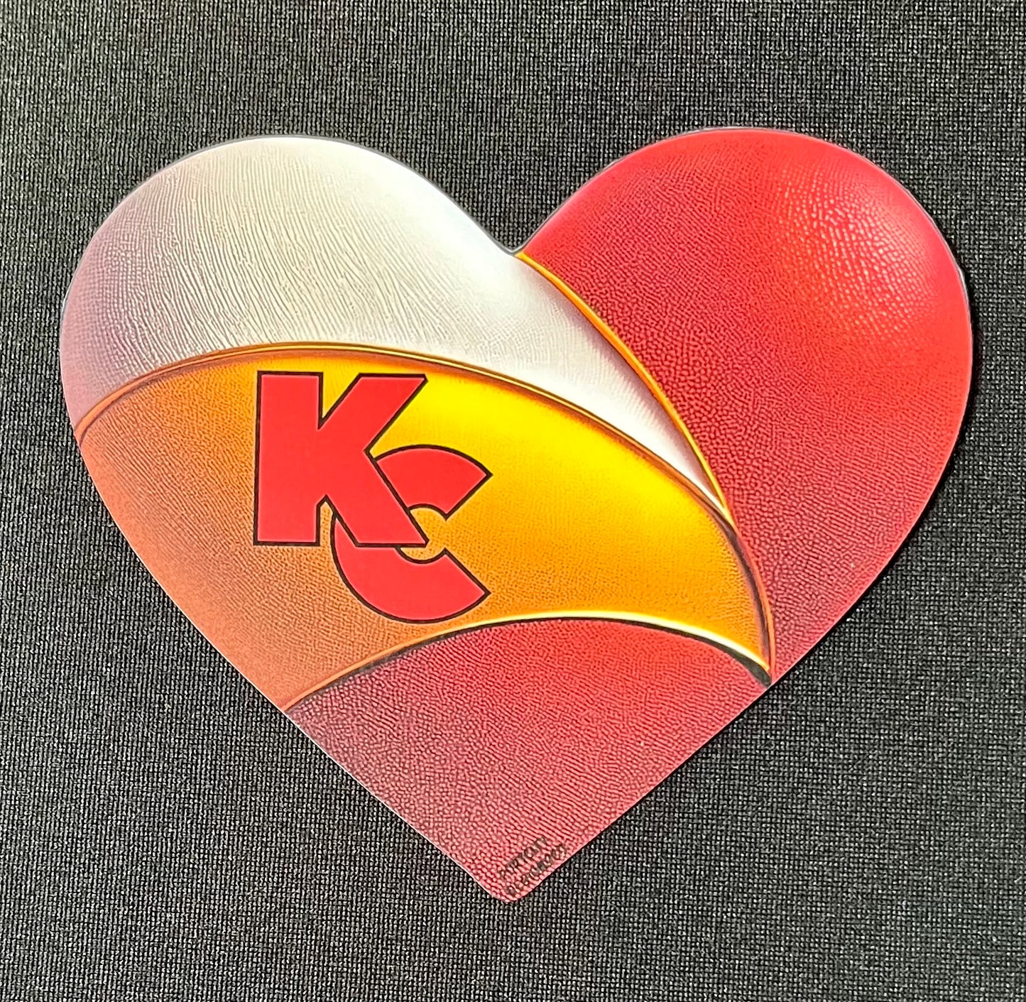 Kansas City Chiefs Sticker - Custom Kansas City Chiefs Football Fan NFL Heart Vinyl Decal - Great Gift! Water Bottle, Laptop, Cooler Decal