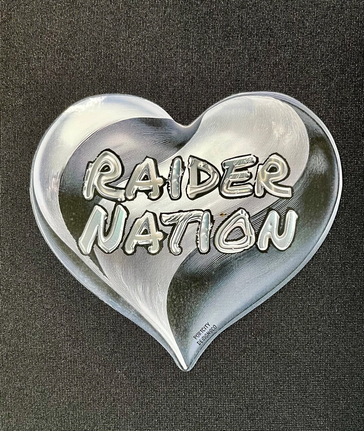 Las Vegas Raiders Sticker - Custom Raider Nation Football Fan Heart Vinyl Decal - Great Gift! Water Bottle, Laptop, Cooler Decal