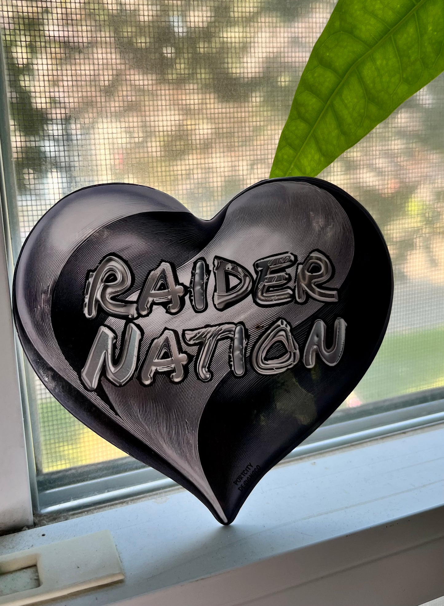 Las Vegas Raiders Sticker - Custom Raider Nation Football Fan Heart Vinyl Decal - Great Gift! Water Bottle, Laptop, Cooler Decal