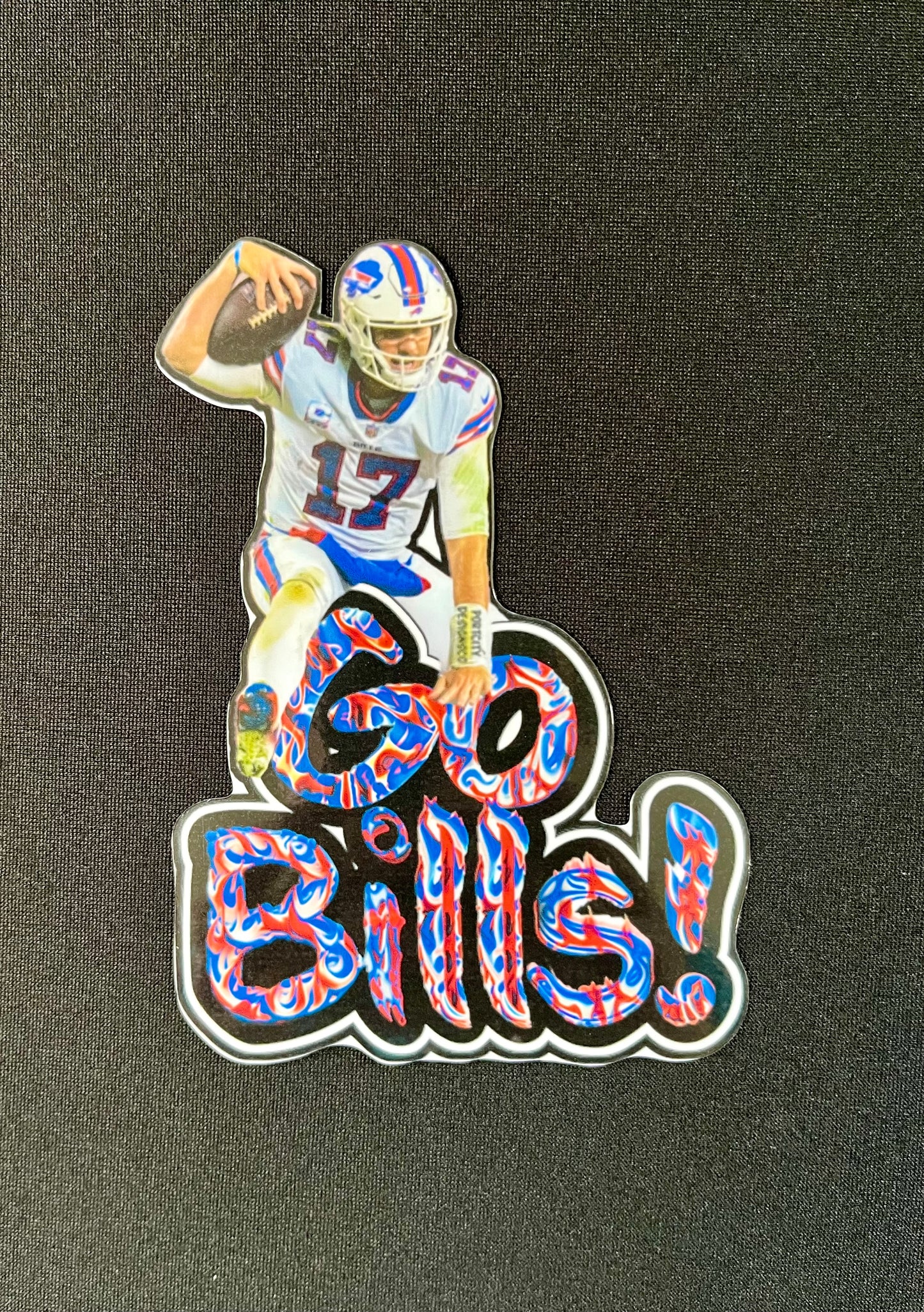 Buffalo Bills Sticker - Josh Allen Hurdling Go Bills! Custom Bills Mafia Vinyl Decal - Bills Fan Gift, Water-Bottle, Cup, Cooler Decal