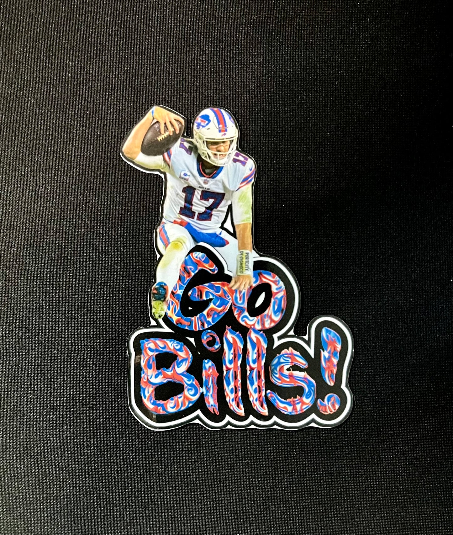 Buffalo Bills Sticker - Josh Allen Hurdling Go Bills! Custom Bills Mafia Vinyl Decal - Bills Fan Gift, Water-Bottle, Cup, Cooler Decal