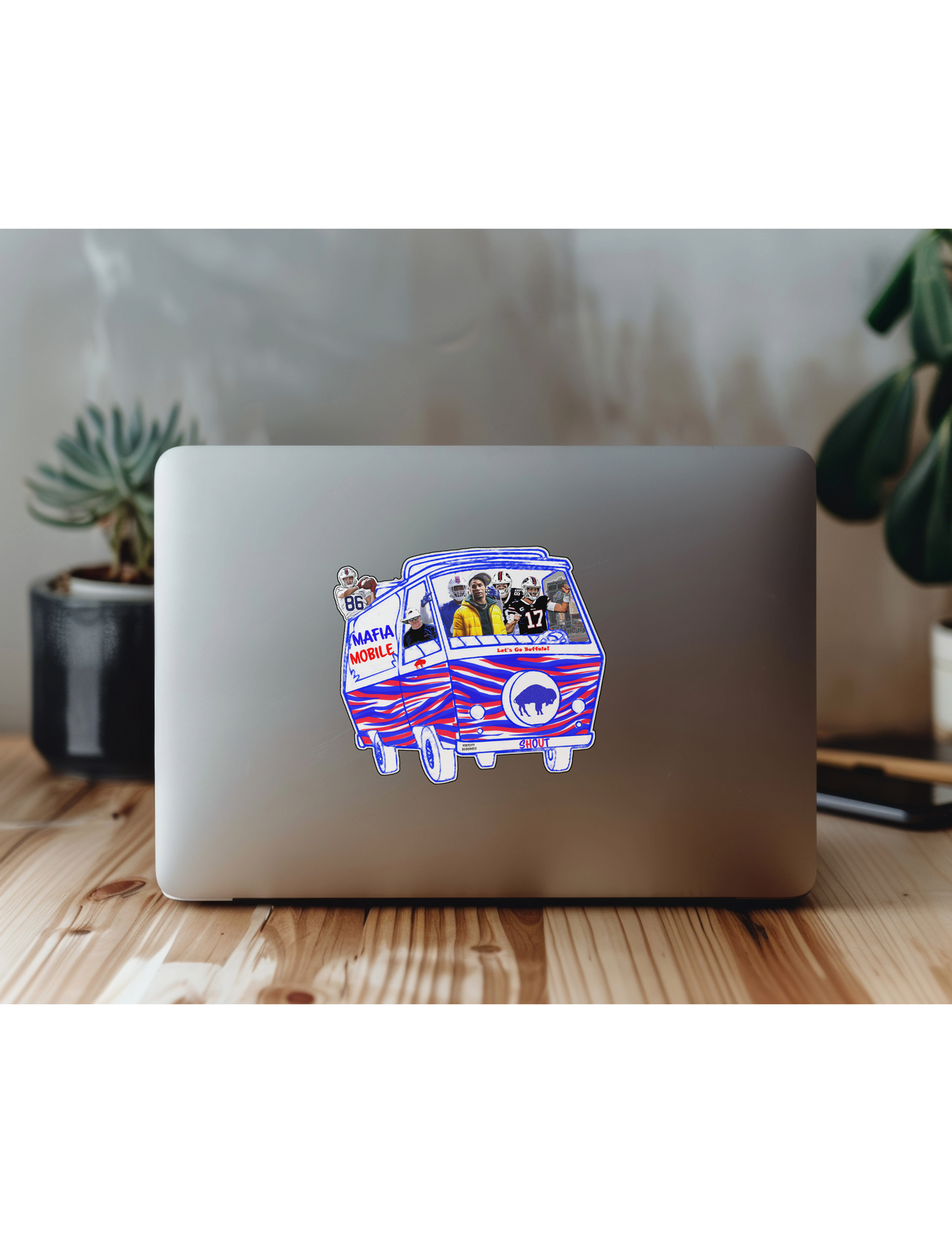 Buffalo Bills Sticker - Josh Allen, Keon Coleman, Dalton Kincaid Vinyl Mafia Mobile Decal - Water Bottle, Laptop, Cooler Decal, Great Gift!