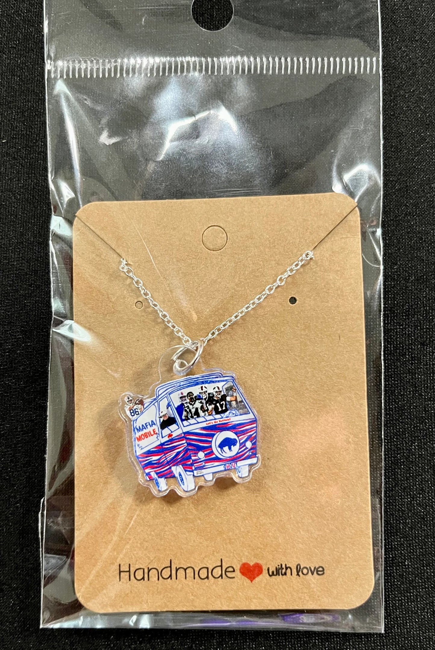 Buffalo Bills Necklace - Custom Josh Allen & Crew Mafia Mobile Charm Necklace - Perfect gift for any Bills Fan! Buffalo Bills Jewelry