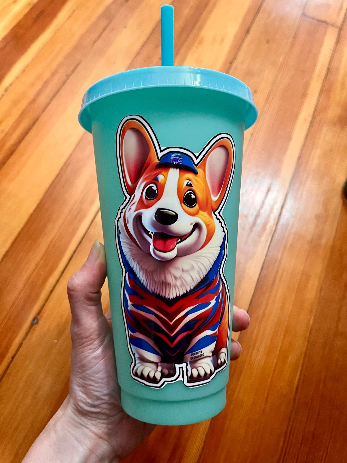 Buffalo Bills Sticker - Custom Vinyl Buffalo Bills Fan, Bills Mafia Corgi - Great Gift! Water bottle, Cup, Cooler, Laptop decals