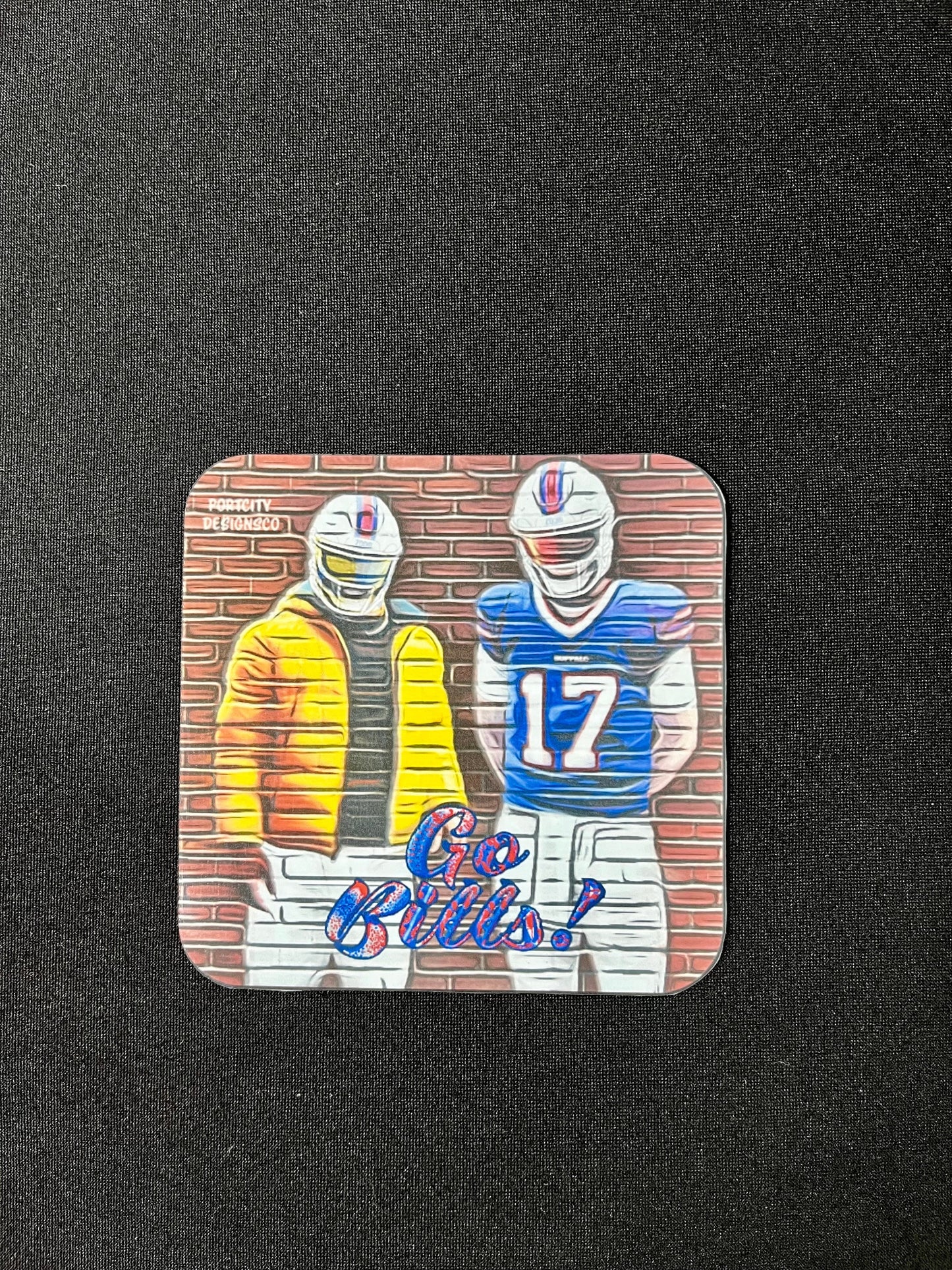 Buffalo Bills Sticker - Josh Allen & Keon Coleman Mural Go Bills NFL Vinyl Decal - Water bottle, Laptop, Cooler Decal, Great Gift!