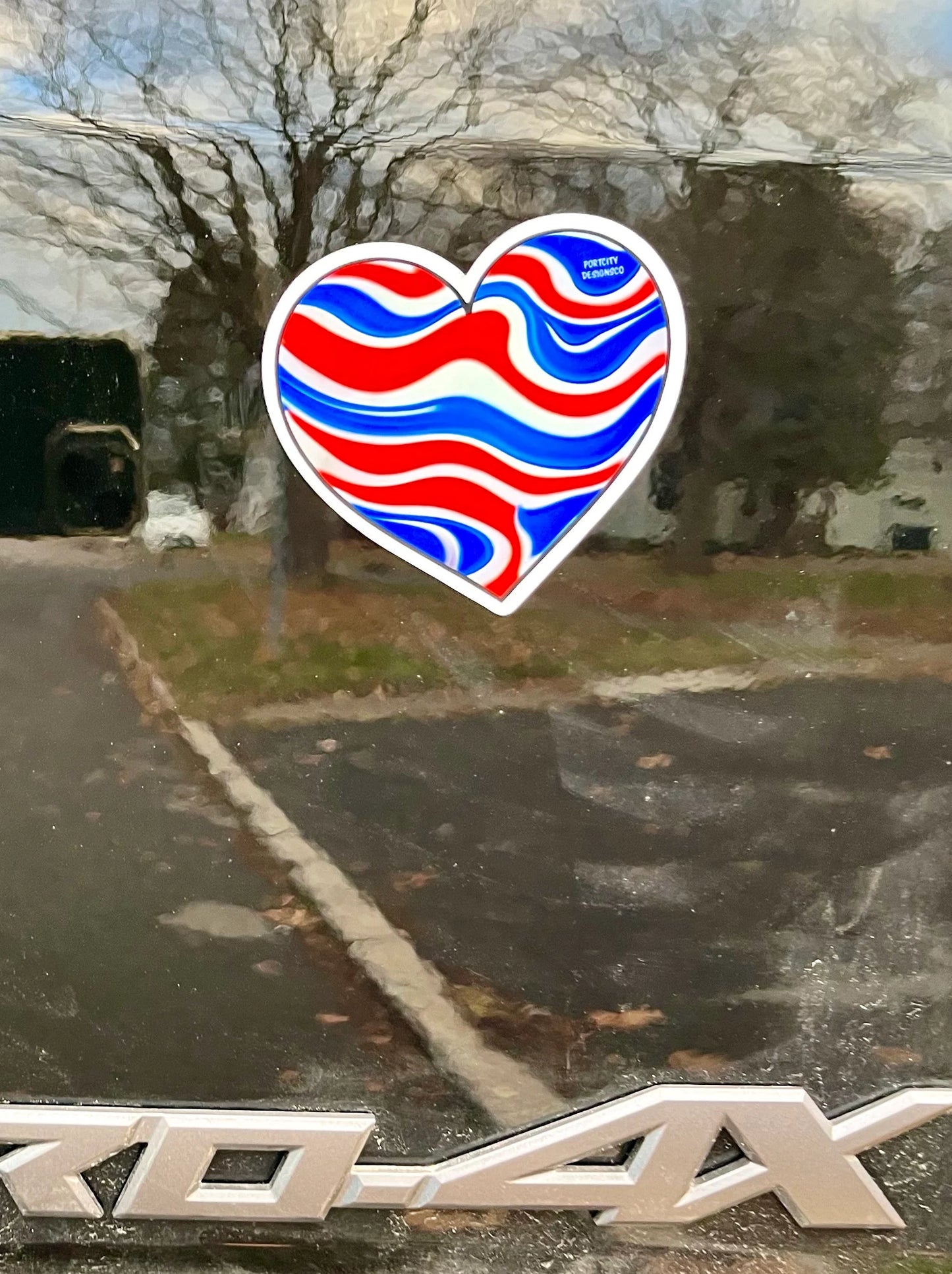 Buffalo Bills Magnet | Buffalo- Bills Fan Red/White/Blue Swirl Heart Weather-proof Magnet for Car, Fridge - Great Gift!