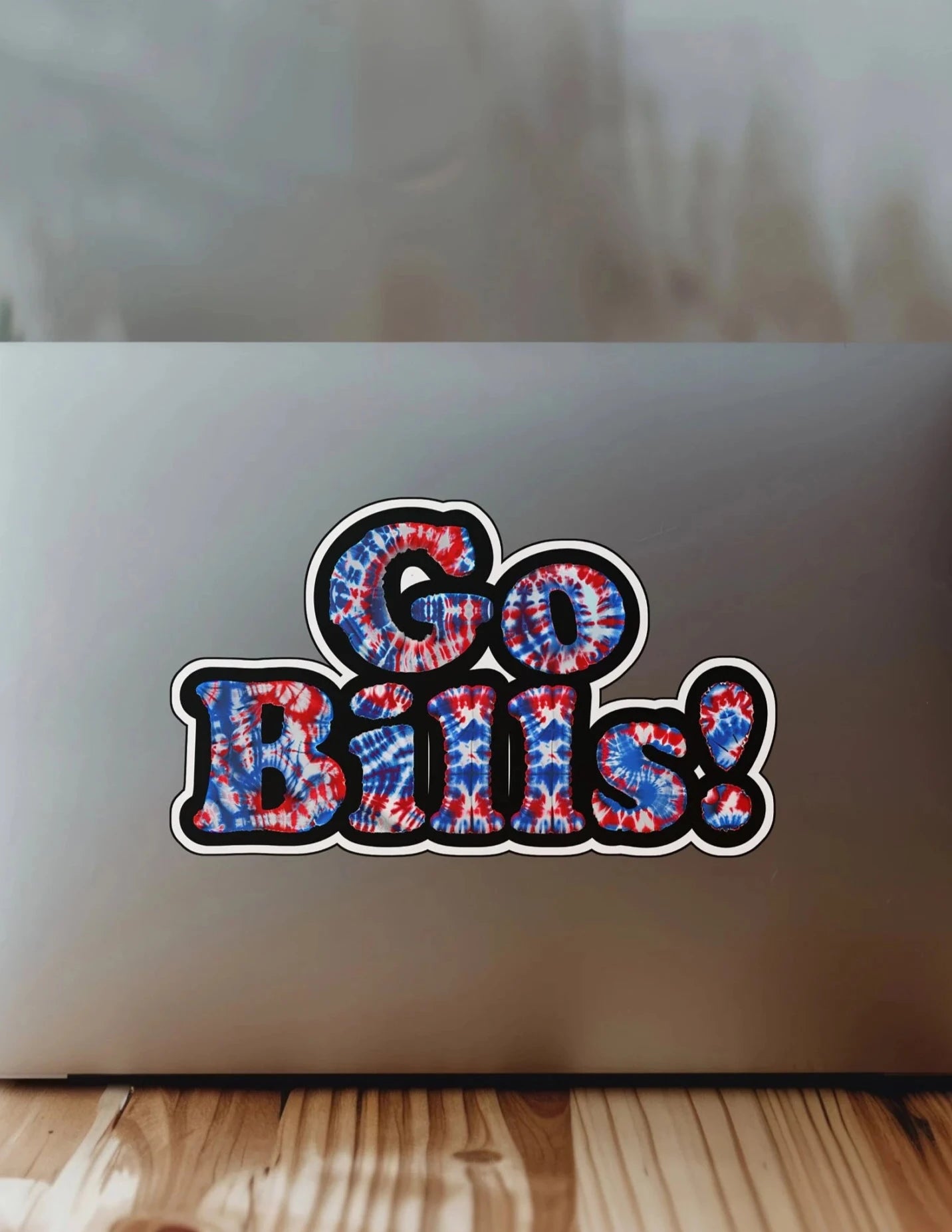 Buffalo Bills Sticker - Go Bills! Tie Dye Custom Vinyl Bills Fan Decal - Perfect Bills Mafia Gift, Water-Bottle, Cup or Cooler Decals