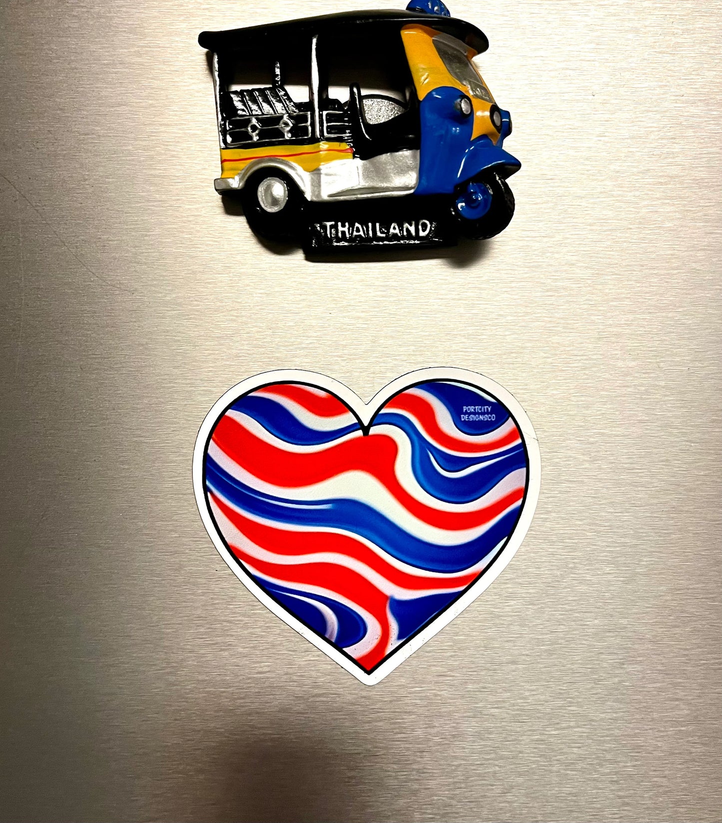 Buffalo Bills Magnet | Buffalo- Bills Fan Red/White/Blue Swirl Heart Weather-proof Magnet for Car, Fridge - Great Gift!