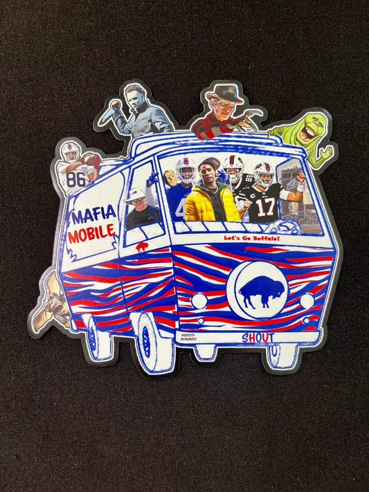 Buffalo Bills Magnet - Josh Allen & the Spooky Crew Mafia Mobile Magnet for Car