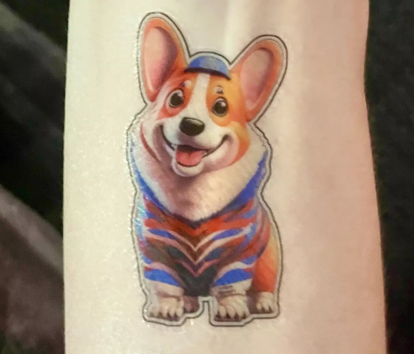 Buffalo Bills Tattoo - Bills Mafia Corgi Fan Custom Game Day Temporary Tattoo